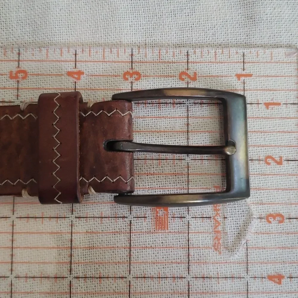 Genuine Leather Belt Mens 38 Rustic 1.5